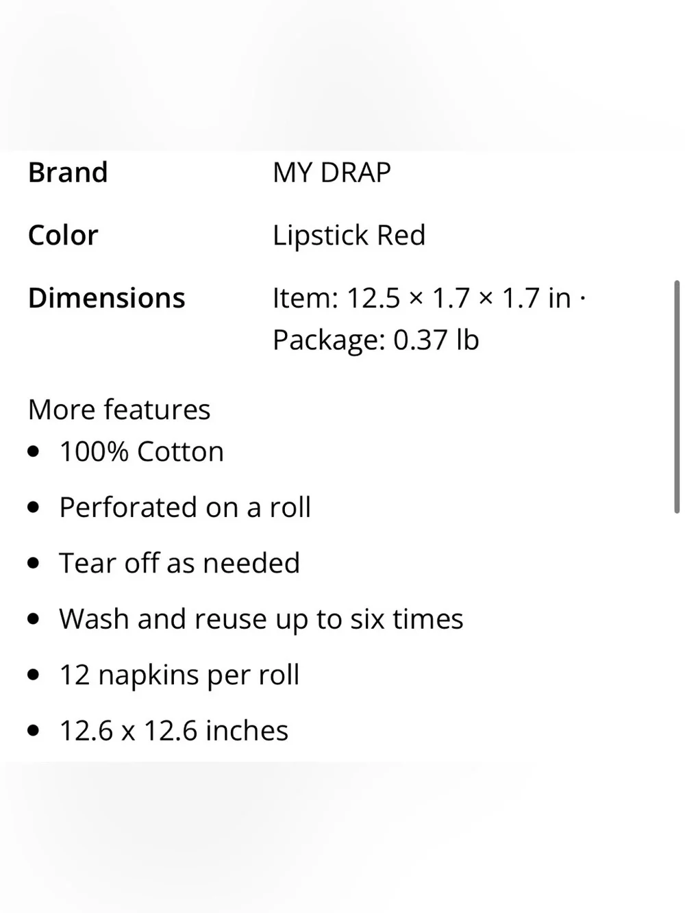 Cloth Napkins - 100% Cotton Washable & Reusable up to 6X (12-count) LIPSTICK RED